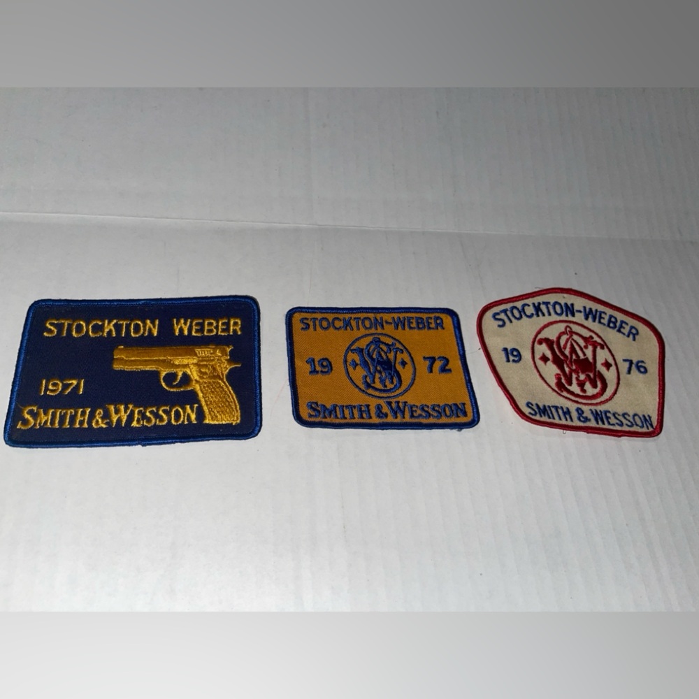 Vintage Stockton-Weber Smith and Wesson Patches 1970’s RARE